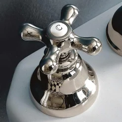 Viadurini Taps Bidetarmaturen-Klassischer 3-Loch-Bidethahn mit Messingablauf Made in Italy - Ercolina