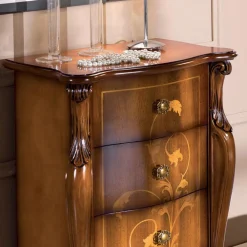 Viadurini Classic Kommoden-Klassischer Nachttisch aus eingelegtem Holz 4 Schubladen Made in Italy - Ottaviano