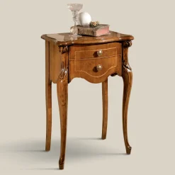 Viadurini Classic Nachttische-Klassischer Nachttisch mit 2 Schubladen aus Bassano Nussbaumholz Made in Italy - Commodo