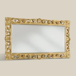 Viadurini Classic Wandspiegel-Klassischer rechteckiger Spiegel aus Blattgoldholz, hergestellt in Italien - Denver