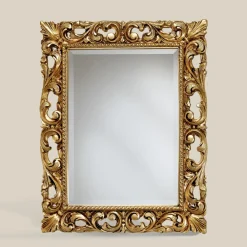 Viadurini Classic Wandspiegel-Klassischer rechteckiger Spiegel mit Blattgoldrahmen Made in Italy - Precious