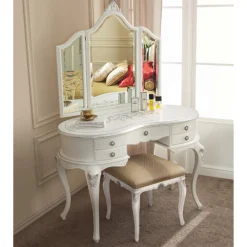 Viadurini Classic Kommoden-Klassischer Schminkkamm aus Holz mit Spiegel Made in Italy - Cambrige