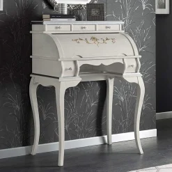 Viadurini Classic Anrichte-Klassischer Schreibtisch 5 Schubladen aus Holz und Intarsien Made in Italy - Hastings