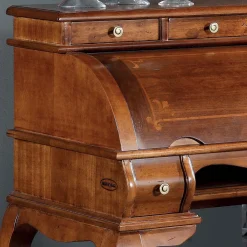 Viadurini Classic Anrichte-Klassischer Schreibtisch 5 Schubladen aus Holz und Intarsien Made in Italy - Hastings