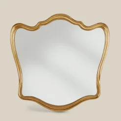 Viadurini Classic Wandspiegel-Klassischer spiegelförmiger Holzrahmen mit Blattgold Made in Italy - Jenny