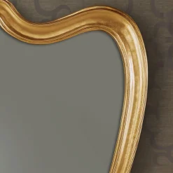 Viadurini Classic Wandspiegel-Klassischer spiegelförmiger Holzrahmen mit Blattgold Made in Italy - Jenny