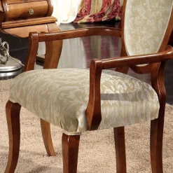 Viadurini Classic Klassische Stühle-Klassischer Stuhl aus Holz und Stoff mit oder ohne Armlehnen Made in Italy - Ellie