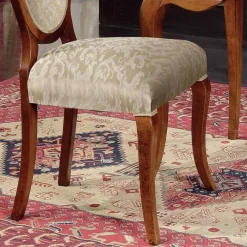 Viadurini Classic Klassische Stühle-Klassischer Stuhl aus Holz und Stoff mit oder ohne Armlehnen Made in Italy - Ellie