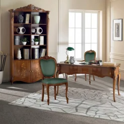 Viadurini Classic Klassische Stühle-Klassischer Stuhl aus Nussbaumholz oder goldgepolstertem Holz Made in Italy - Imperator