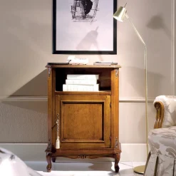 Viadurini Classic Anrichte-Klassischer Telefonhalter aus Holz mit Tür Made in Italy - Richard