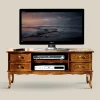 Viadurini Classic Tv-Möbel-Klassischer TV-Ständer aus Walnussholz 4 Schubladen Made in Italy - Prince