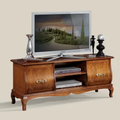Viadurini Classic Tv-Möbel-Klassischer TV-Ständer aus Holz mit Intarsien Made in Italy - Hastings
