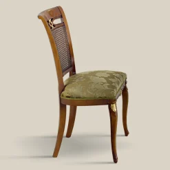 Viadurini Classic Klassische Stühle-Klassischer Walnussholzstuhl mit gepolstertem Sitz Made in Italy - Barock