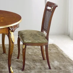 Viadurini Classic Klassische Stühle-Klassischer Walnussholzstuhl mit gepolstertem Sitz Made in Italy - Barock