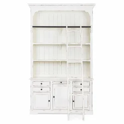 Viadurini Living Moderne Design Bücherregale-Klassisches Design Holz Bücherregal mit Homemotion dekorative Leiter - Zeder