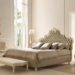 Bolzan Letti Maßgeschneiderte Möbel|Polsterbetten-Klassisches Doppelbett, ohne Bettcontainer, Chantal von Bolzan