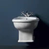 Viadurini Bathroom Bidet-Klassisches hängendes Bidet, weiße Keramik Style 54x36 made in Italy