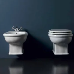 Viadurini Bathroom Bidet-Klassisches hängendes Bidet, weiße Keramik Style 54x36 made in Italy