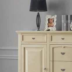 Viadurini Classic Anrichte-Klassisches Sideboard aus Tanganjikaholz mit 6 Schubladen und 2 Türen, hergestellt in Italien – Bragi