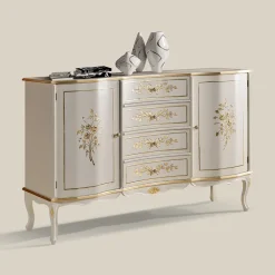 Viadurini Classic Anrichte-Klassisches Sideboard aus Holz mit 2 Türen und 4 Schubladen Made in Italy - Windsor