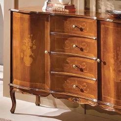 Viadurini Classic Anrichte-Klassisches Sideboard aus Holz mit 2 Türen und 4 Schubladen Made in Italy - Windsor