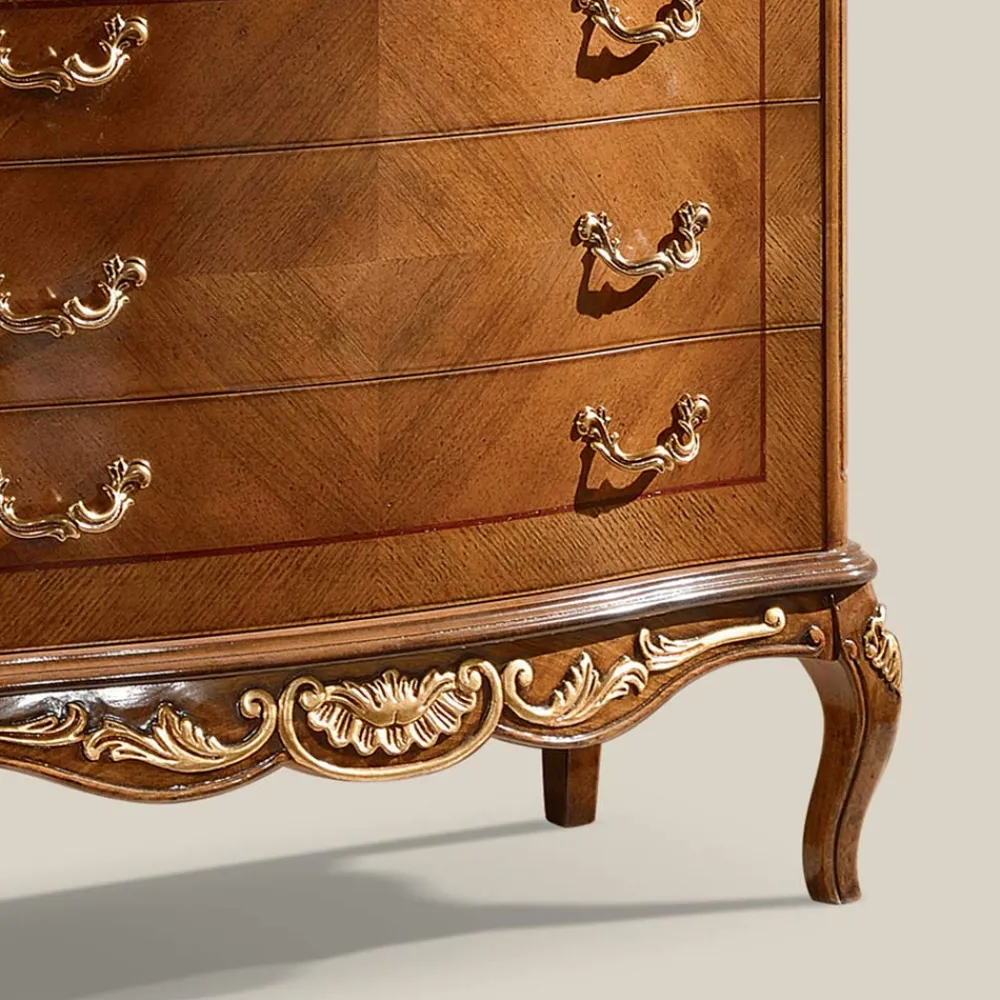 Viadurini Classic Anrichte-Klassisches Wohnzimmer-Sideboard aus weißem Holz oder Nussbaum Made in Italy - Chantilly