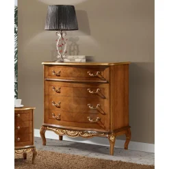 Viadurini Classic Anrichte-Klassisches Wohnzimmer-Sideboard aus weißem Holz oder Nussbaum Made in Italy - Chantilly