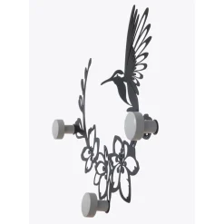 Viadurini Living Wandgarderobe-Kleiderbügel aus Eisen mit Kolibri-Dekoration, hergestellt in Italien – Schlüssel