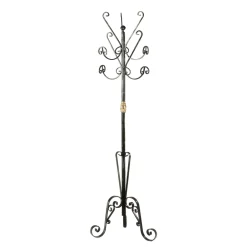 Viadurini Night Design Garderobenständer-Kleiderbügel aus Eisenrohr, schwarz-silbernes Finish, hergestellt in Italien – Puntina