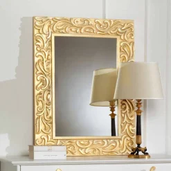 Viadurini Classic Wandspiegel-kleiner Standspiegel gold Pepa 75x100