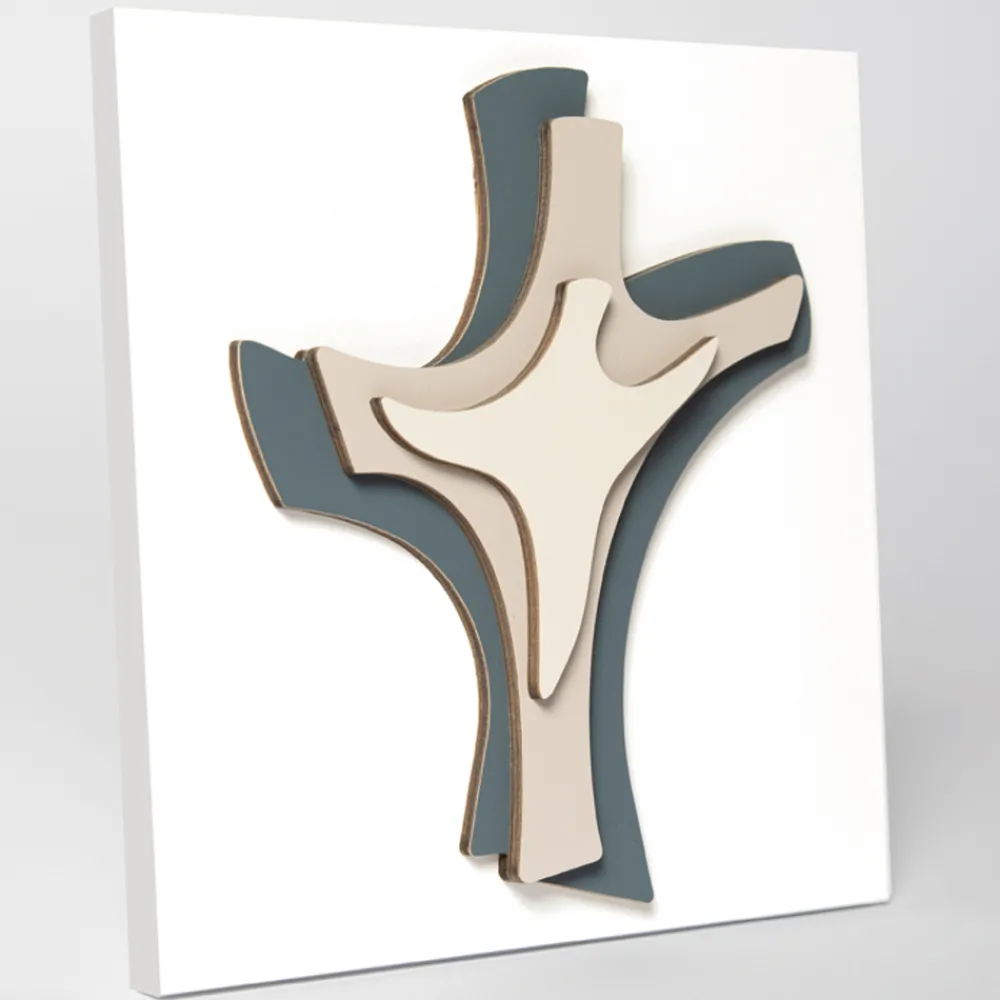 Viadurini Decor Religiöse Bilder-Kleines Bild der Dreifaltigkeit, hergestellt mit Lasergravur, hergestellt in Italien – Tyler