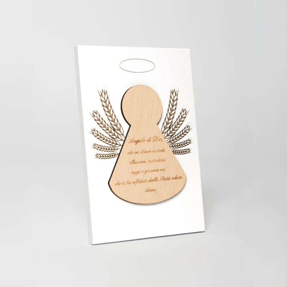 Viadurini Decor Religiöse Bilder-Kleines Bild mit Darstellung eines kleinen Engels mit Ähren. Hergestellt in Italien – Greta