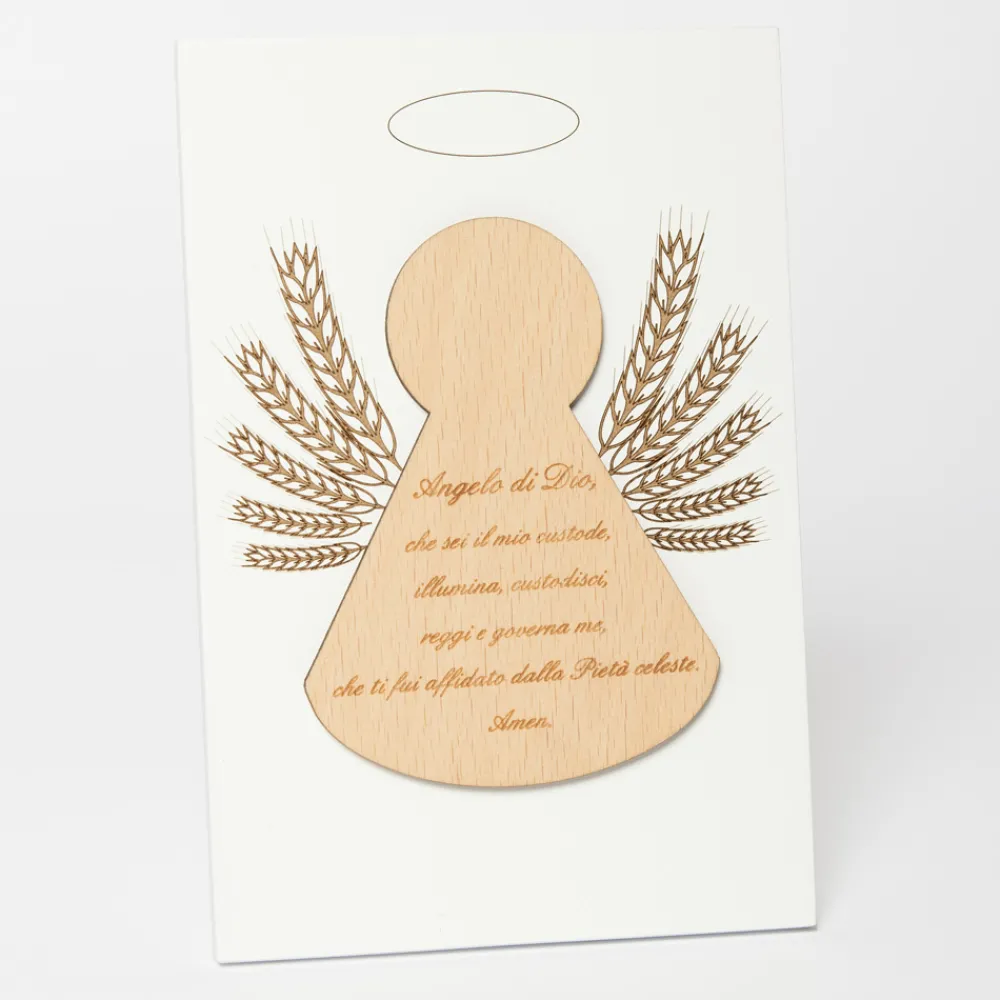 Viadurini Decor Religiöse Bilder-Kleines Bild mit Darstellung eines kleinen Engels mit Ähren. Hergestellt in Italien – Greta