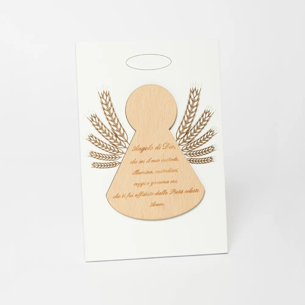 Viadurini Decor Religiöse Bilder-Kleines Bild mit Darstellung eines kleinen Engels mit Ähren. Hergestellt in Italien – Greta