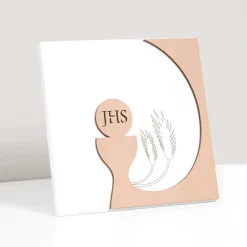 Viadurini Decor Religiöse Bilder-Kleines Bild mit der Darstellung der Eucharistie, lasergraviert, hergestellt in Italien – Ingrid