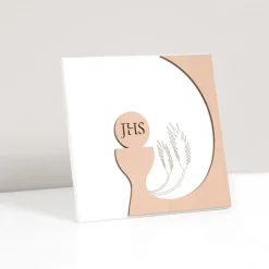 Viadurini Decor Religiöse Bilder-Kleines Bild mit der Darstellung der Eucharistie, lasergraviert, hergestellt in Italien – Ingrid