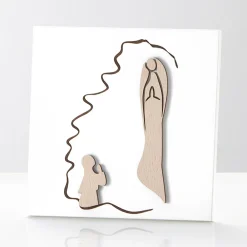 Viadurini Decor Religiöse Bilder-Kleines Bild mit der Darstellung der Erscheinung Made in Italy - Madelein