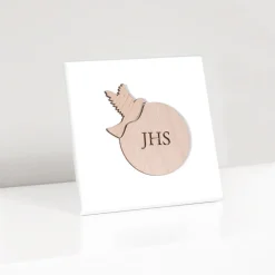 Viadurini Decor Religiöse Bilder-Kleines Bild mit lasergravierter Konfirmation, hergestellt in Italien – Jeremia