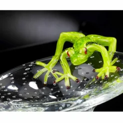 Viadurini Living Deko Artikel Und Wohnaccessoires-Kleines Tablett mit Glasfrosch-Ornament Made in Italy - Sossio