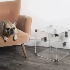 Viadurini Lighting Truhen Und Sitztruhe-Koffer aus transparentem oder geräuchertem Acrylglas und modernem Stahl - Dante