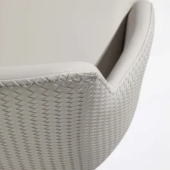 Viadurini Living Moderne Stühle-Öko-Ledersessel mit verzierter Rückenlehne und schwarzer Metallbasis, 2 Stück - Nima