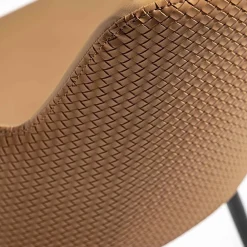 Viadurini Living Moderne Stühle-Öko-Ledersessel mit verzierter Rückenlehne und schwarzer Metallbasis, 2 Stück - Nima