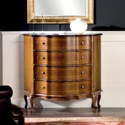 Viadurini Classic Kommoden-Kommode 3 oder 4 Schubladen aus luxuriösem Intarsienholz Made in Italy - Leonor