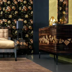 Grilli Kommoden-Kommode aus Ebenholz mit 4 Schubladen Zarafa in Italien hergestellt