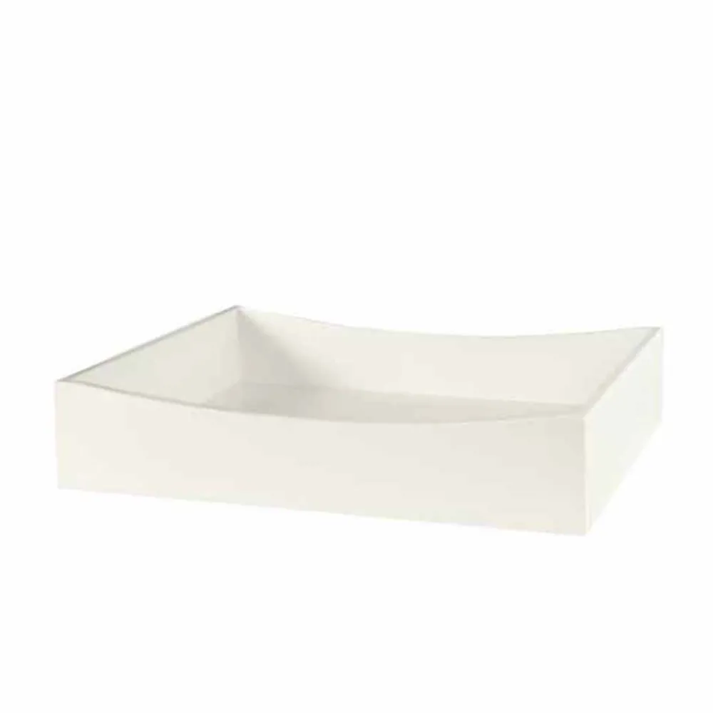 Viadurini Night Design Kommoden-Kommode aus extraklarem Glas mit sechs Schubladen aus weißem Holz Made in Italy - Ganzo