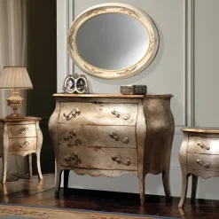 Viadurini Night Design Kommoden-Kommode aus Lindenholzplatte mit 3 Schubladen, hergestellt in Italien – Bled