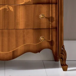 Viadurini Classic Kommoden-Kommode mit 7 Schubladen aus Walnussholz mit Intarsien Made in Italy - Commodus