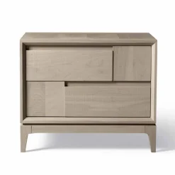 Viadurini Living Kommoden-Kommode mit 2 Schubladen, massives Nussholz, modernes Design, Nino