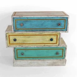 Viadurini Living Kommoden-Kommode mit farbigen Schubladen und Keramikknöpfen Made in Italy - Hendriks