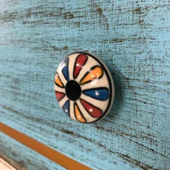 Viadurini Living Kommoden-Kommode mit farbigen Schubladen und Keramikknöpfen Made in Italy - Hendriks